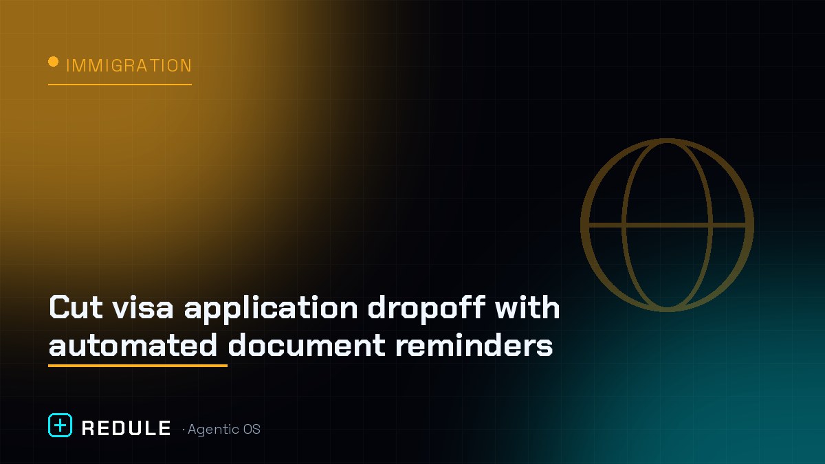 Cut visa application dropoff with automated document reminders